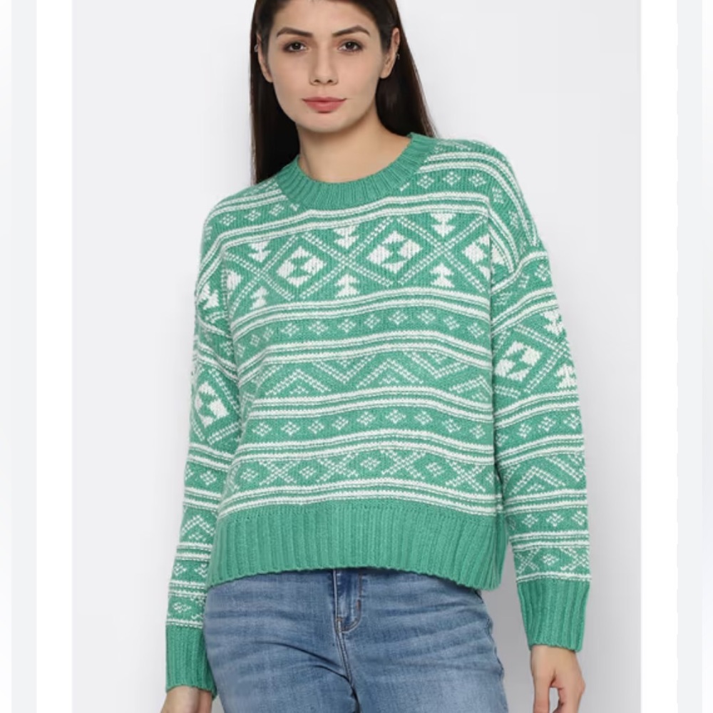 American Eagle Outfitters Fair Isle Crewneck Sweater